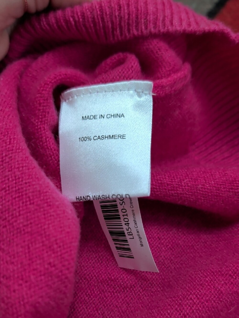 Quince Mongolian Cashmere Sweater - Magenta Pink - Picture 3 of 3